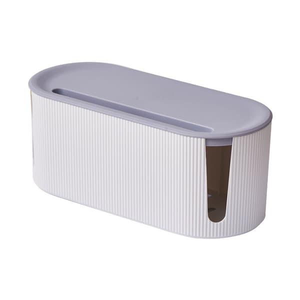 Designer Kabelbokse - Kabelstyring - Opbevaringsbokse til Stikkontakter (Moonlight White)