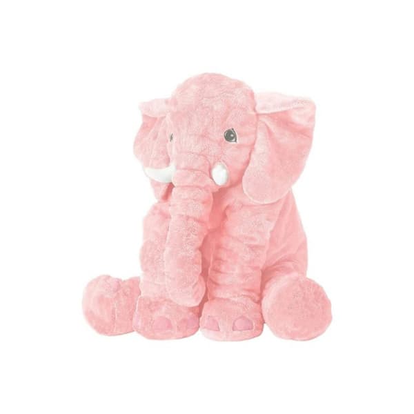 Elephant Large Plush Jumbo Grey Soft Stuffed Animal Pillow Plush Pink Pink