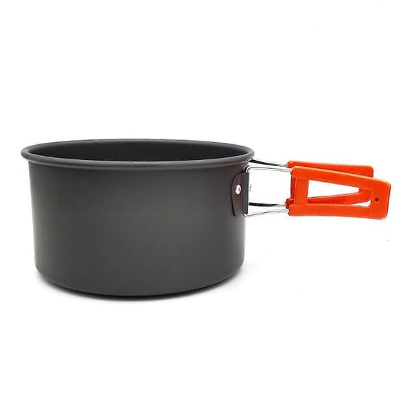 Aluminium Non-Stick Cookware Set with Foldable Handle for Camping Mess Kit