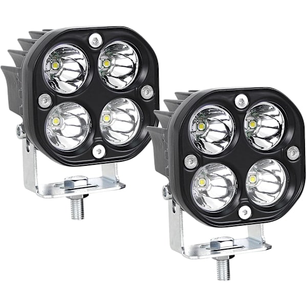 (2 STK) 7,6 cm 3'' 40W LED Traktor Arbeidslys Hvit LED Spotlight 1