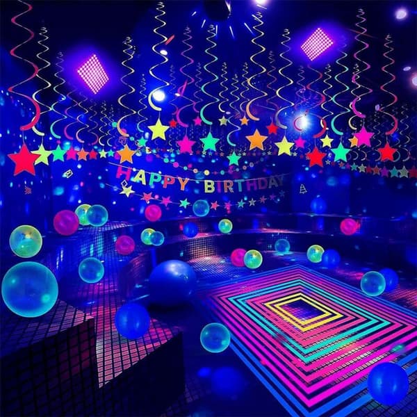 2 pcs 100W UV LED Black Light IP65 Waterproof, Compatible with Aquarium, Fluorescent Paint, Neon, Bar, Party