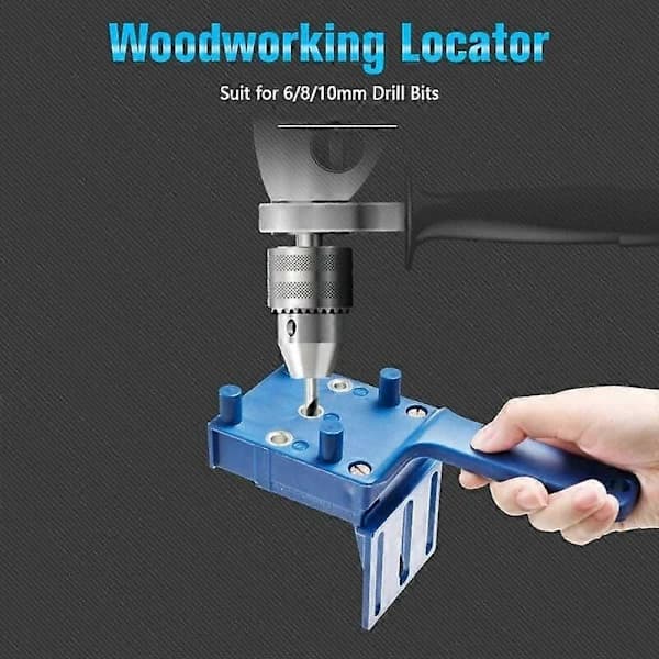 41 stk Dyvelborejig-sæt, Trædyvelboreguide med Parallel Stop, Dyveljig-sæt med Dyvelcentrerer til 6mm/8mm/10mm