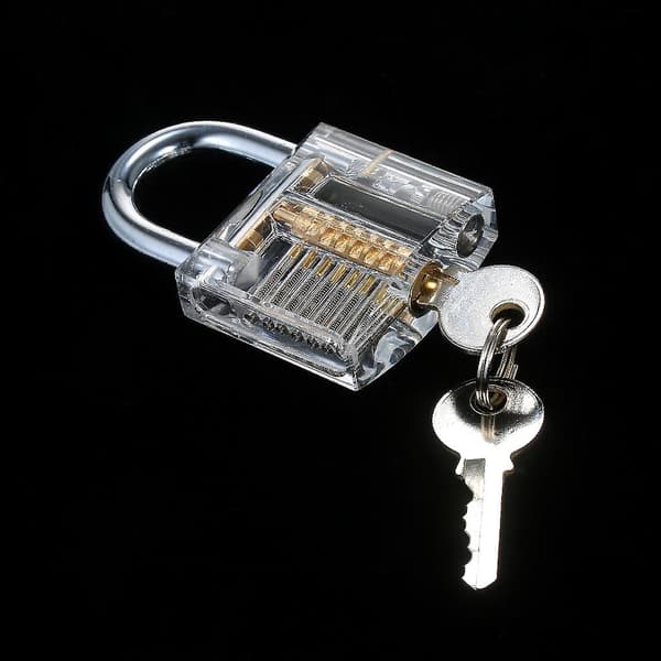 Transparent Training Padlock Visible Padlock Lock Picking Tool Practice Locksmith Tool Lock Opening[LD]