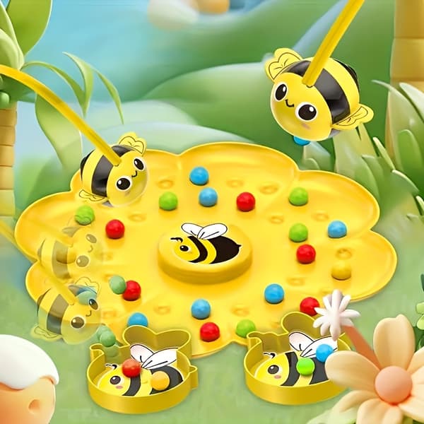 Small Bee Bean-Eating Toy - Educational Interactive Game for Kids, Motor Skills -FY-