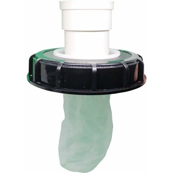 Nylon IBC-dæksel med låg til IBC regnvandstank 1000 l DN 75 Nålefilt Sort 165 mm,-FY-