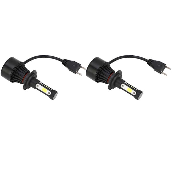 2 stk Bilfrontlykter Universal H7 Kontakt LED Frontlyspære Fjernlys Sterkt Frontlys