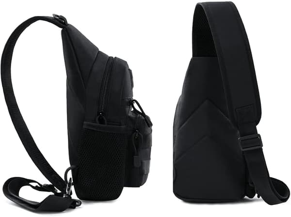 Herr Messenger Väska Axelväska, Lätt Crossbody Väskor Molle EDC Rover Utomhus Slunga Ryggsäck