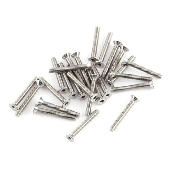 M2.5 A2 Stainless Steel Hex Screws Hex Nuts Flat Head Assorted Kit