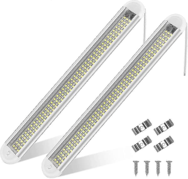 12V-85V 120 LED Interior Light with Switch Compatible with Minibus, Boat, Marine Car (2 Pieces)