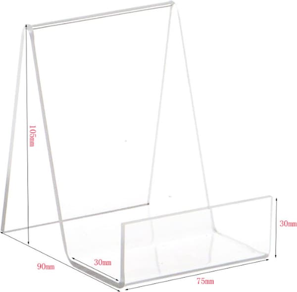 Bokstöd - Transparent - Bokstöd - Bokhållare - Bokställ - Akryl - 75*90*105mm