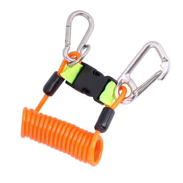 Orange Quick Release Anti Lost Spring Coil Lanyard