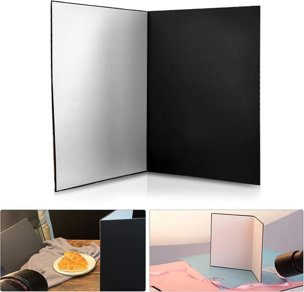 3-i-1 Sammenklappelig Fotografisk Reflektor (Sort/Hvid/Sølv) A3 Li