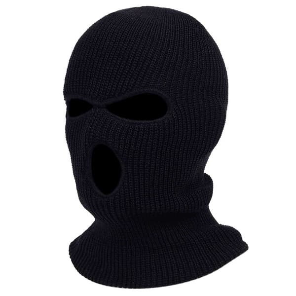Sort Balaclava Skimaske Røverhue Sort