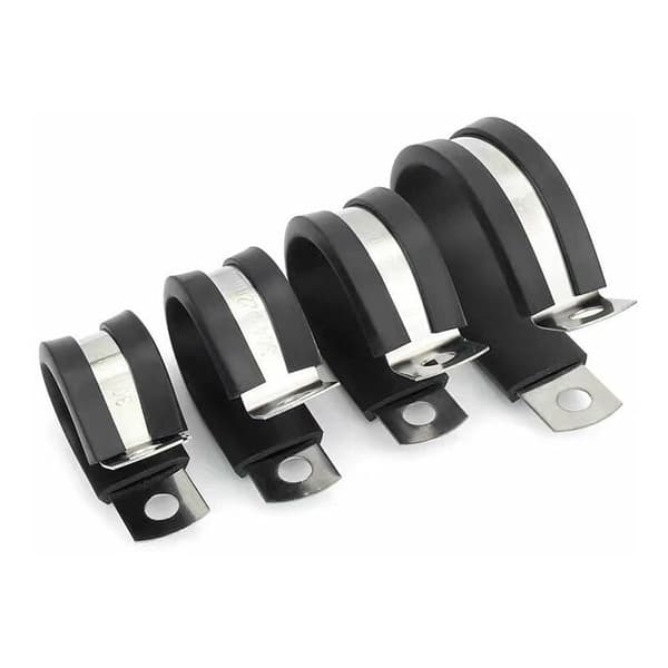 P-Clips pipe clamp with rubber insert choice: Ø 35mm / Band 15mm, 10 pieces