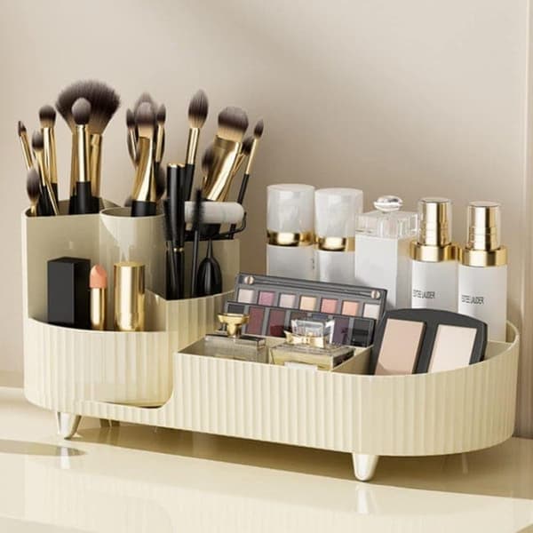 Makeup Stand Makeup Storage Makeup Organizer - Rotating Cosmetic Storage Box with 360° Rotation and Large Capacity