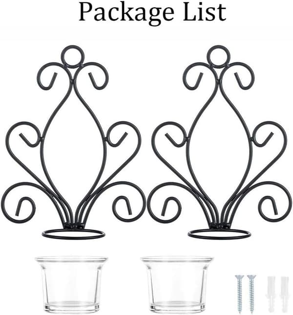 Vintage Iron Wall Sconces, Creative Iron Candle Holders
