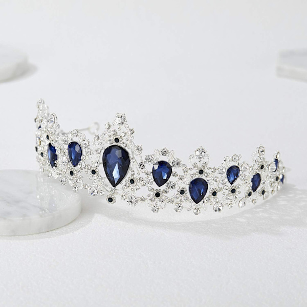 Kristall Bröllopskrona Tiara Prinsessa Tiara Brudhår
