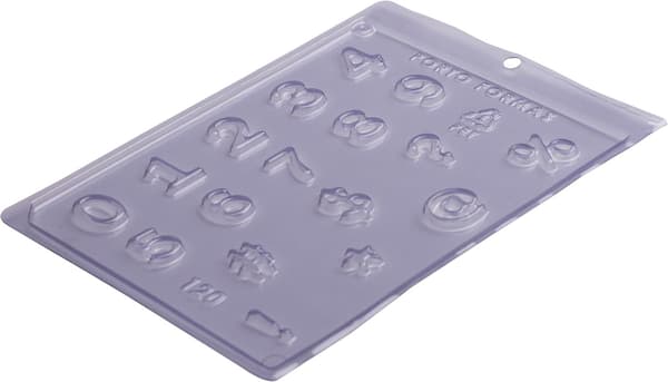 Pralineform Tal & Symboler Chokoladeform - Porto Formas 120 Transparent transparent