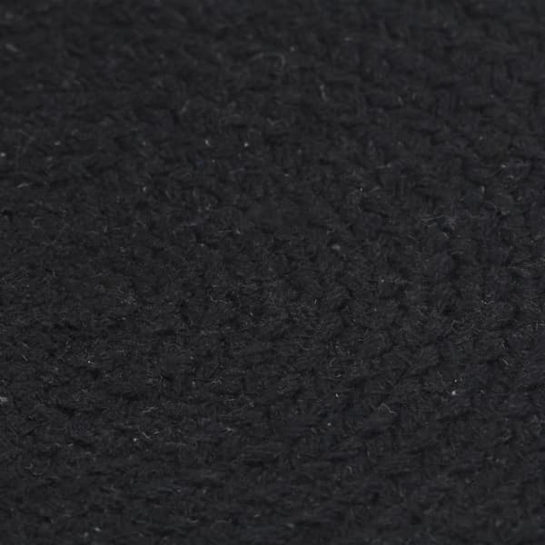 vidaXL Tablettisar 4 kpl musta 38 cm pyöreä puuvilla Svart black