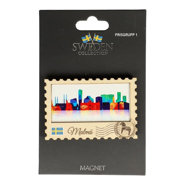 Souvenirmagnet Frimerke Malmö Stad 100