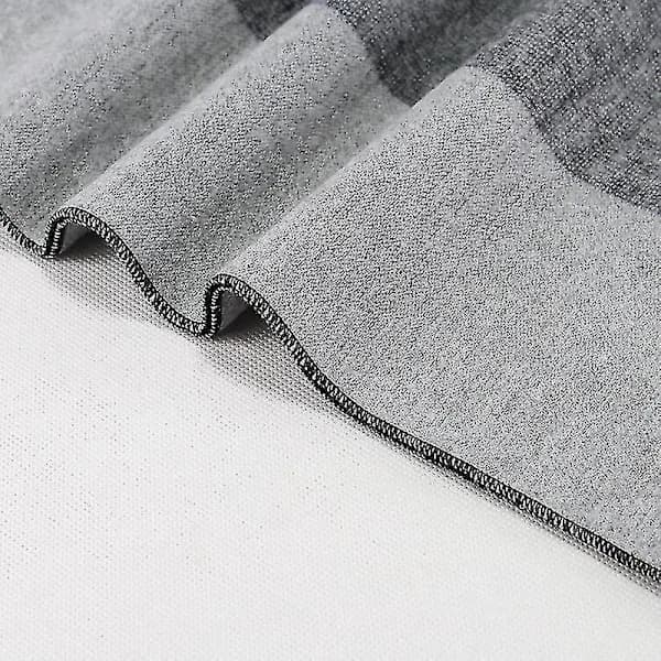 Enfärgad herrscarf, vinter, tjock, varm, svart, grå, bomullsscarf för män