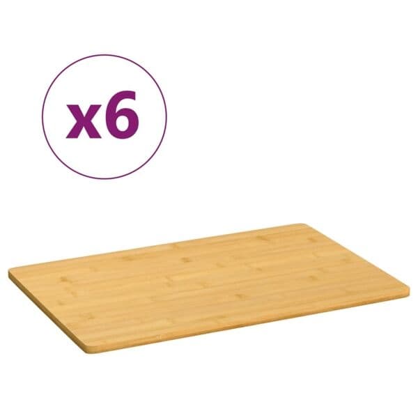 vidaXL Breakfast Plates 6 pcs 35x23x0.8 cm Bamboo Brun 3200