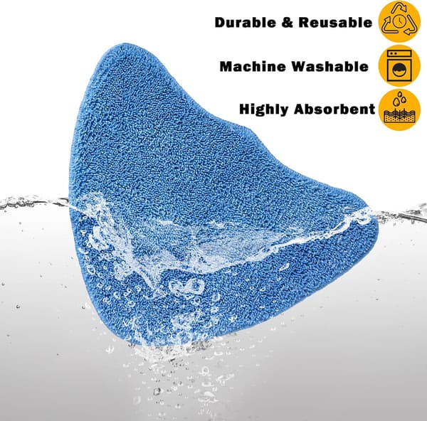 4 stk dampmoppeputer kompatible med Vax dampmopper S85-CM S86-SF-CC S86-SF-C og flere, mikrofiber mopperengjøringsputer erstatningsmoppepute