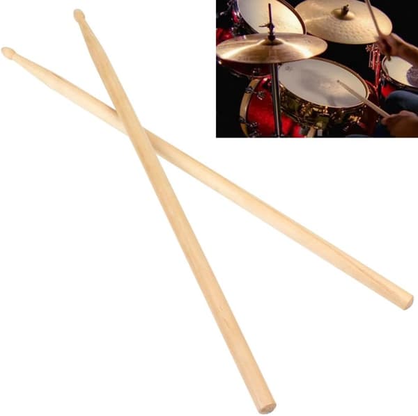 Drumsticks 5A, Classic Maple Drumsticks, Maple Wood Drumsticks, Wood Tip Drumsticks for Students and Adults