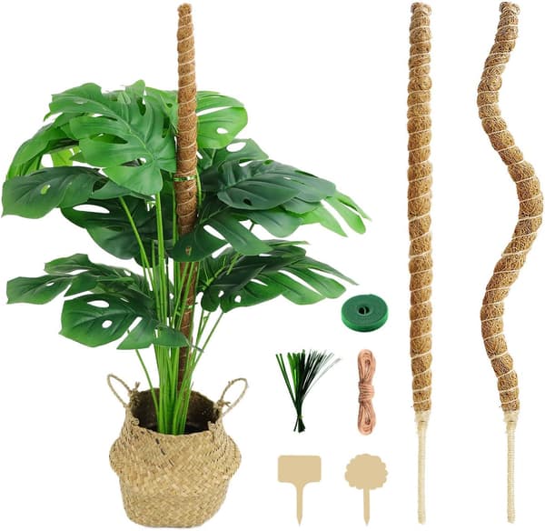 4-pack Trädgårdspinnar för Monstera deliciosa, Växtstöd, Böjbara Formbara Mossapinnar, Pothos och Klätterväxter