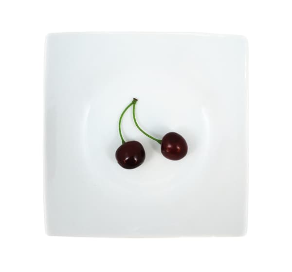 Porcelain Bowl Square Curved Edges - 8 pack Vit 4096