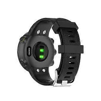 Erstatningsrem til Garmin Forerunner 45 / 45s Smart Watch Rem Silikone urkasse til Garmin Forerunner 45 45s Armbånd (10*5*1 Sort)