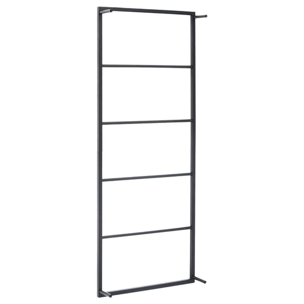 vidaXL Pyyheteline musta 45x10x115 cm teräs Svart black