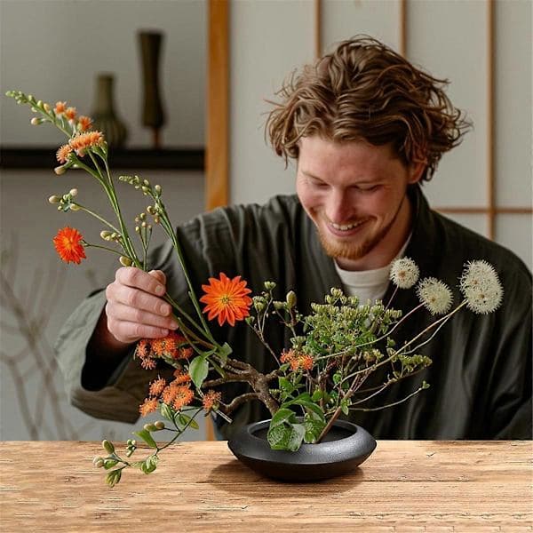 Flower Arrangement Vase Set Ceramic Flower Frog Vase Flower Frog Vase, A
