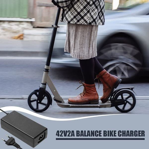 42V 2A batterilader DC5.5x2.5 hurtiglading universell for 36V litiumbatteri 100-240V EU-kontakt