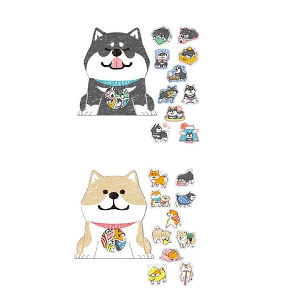 ##/90 pientä tarraa DIY-askarteluun (Shiba Inu)##/