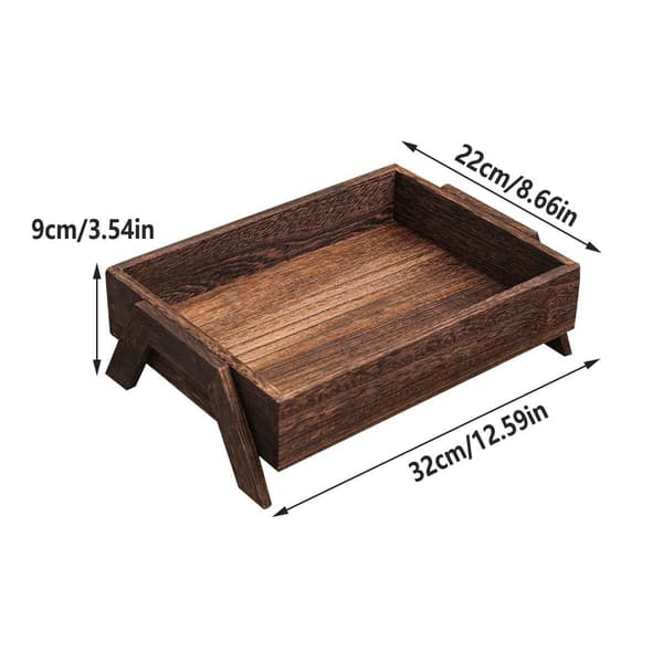 Small Solid Wood Household Tray, Tea Tray, Square Shape, Coffee and Food Serving Tray