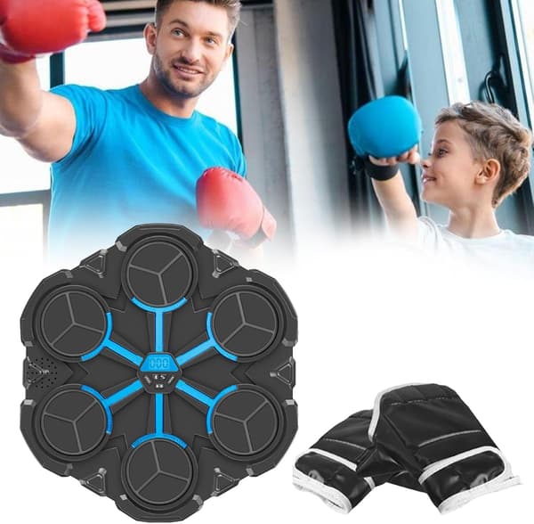 Smart Musikboxningsmaskin (med boxningshandskar) - Trådlös Väggmonterad Gym Boxningsmål-FX-