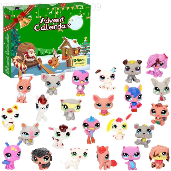 Ny julkalender med 24 anime-dockor i blindbox, nedräkningskalender, blindbox-prydnader, julblindbox MJ51-FY-