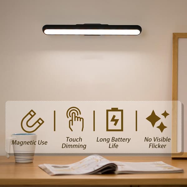 Garderobelampe, dæmpbar LED-lampe med magnetisk montering
