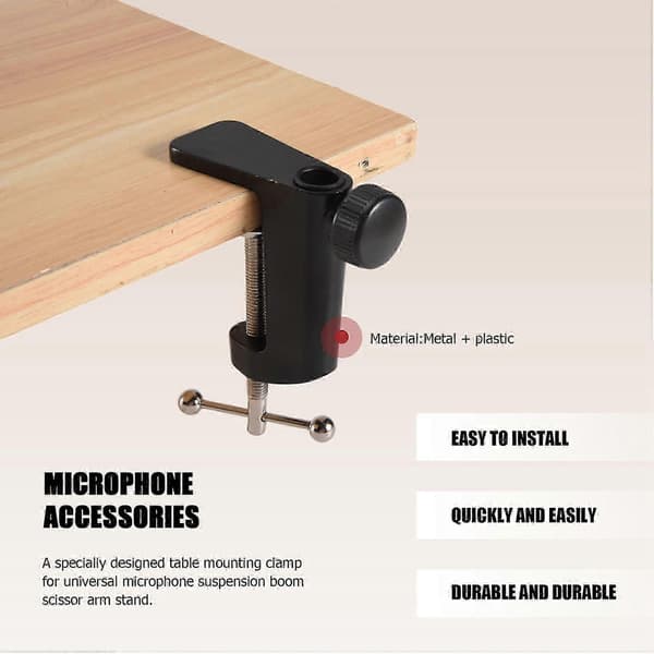 Kraftig metalbordklemme til mikrofonophæng, saksearmstativ, Edition 0331
