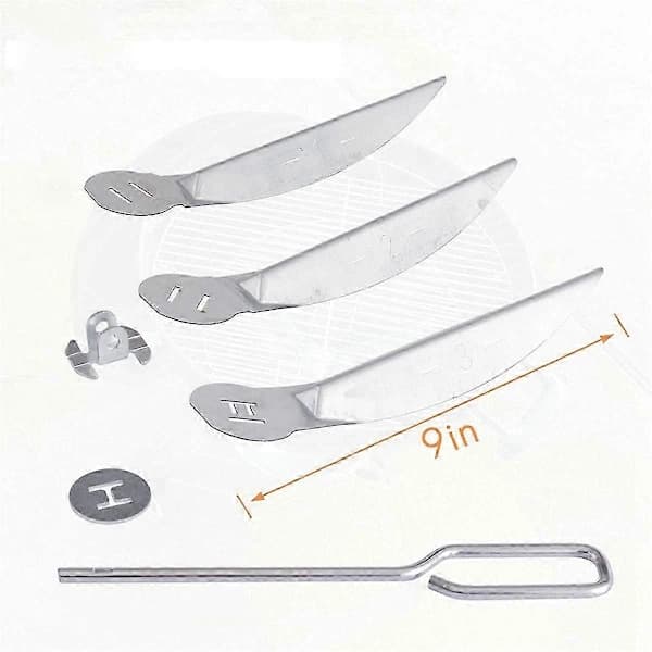 One Touch Cleaning System Kit 7444 Metal Ash Vent Replacement for 22-inch Weber Charcoal Grills Silver