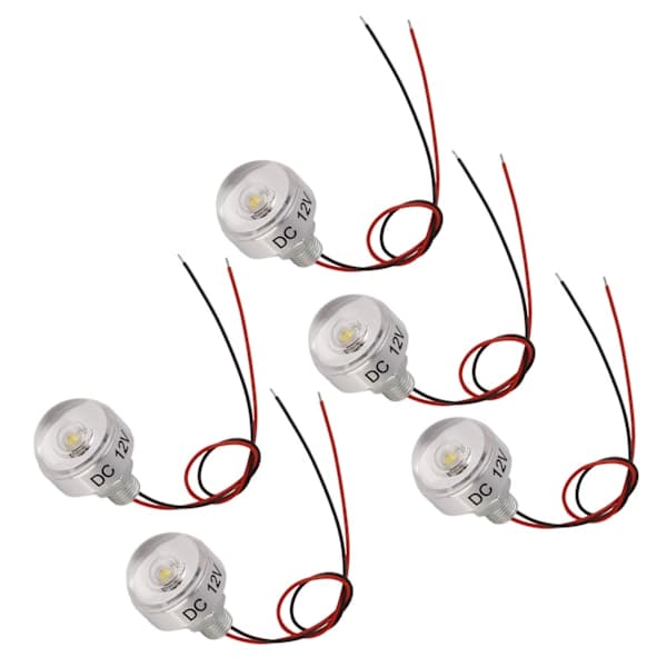 5pcs 12V 1W Mini LED Recessed Ground Spotlight Deck Light for Jewelry Cabinet Ceiling Stair Landscape