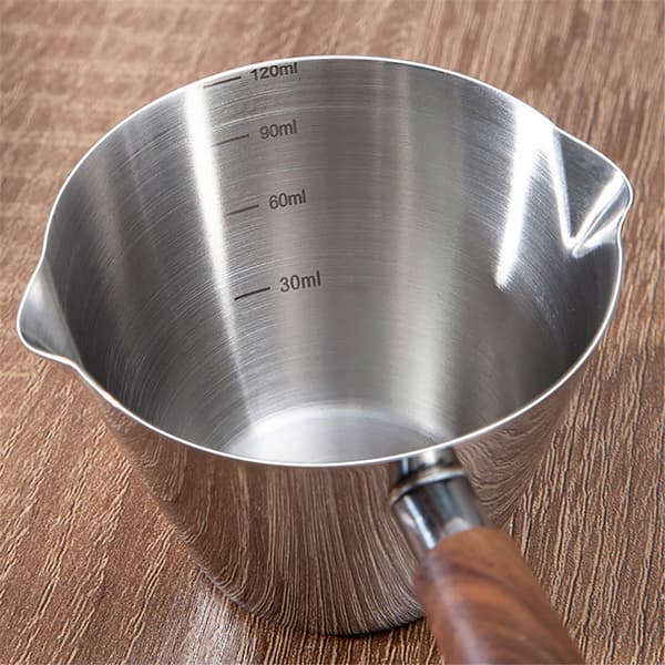 Koncentreret kaffekop mælkekande 120ml, rustfrit stål dobbelt tud