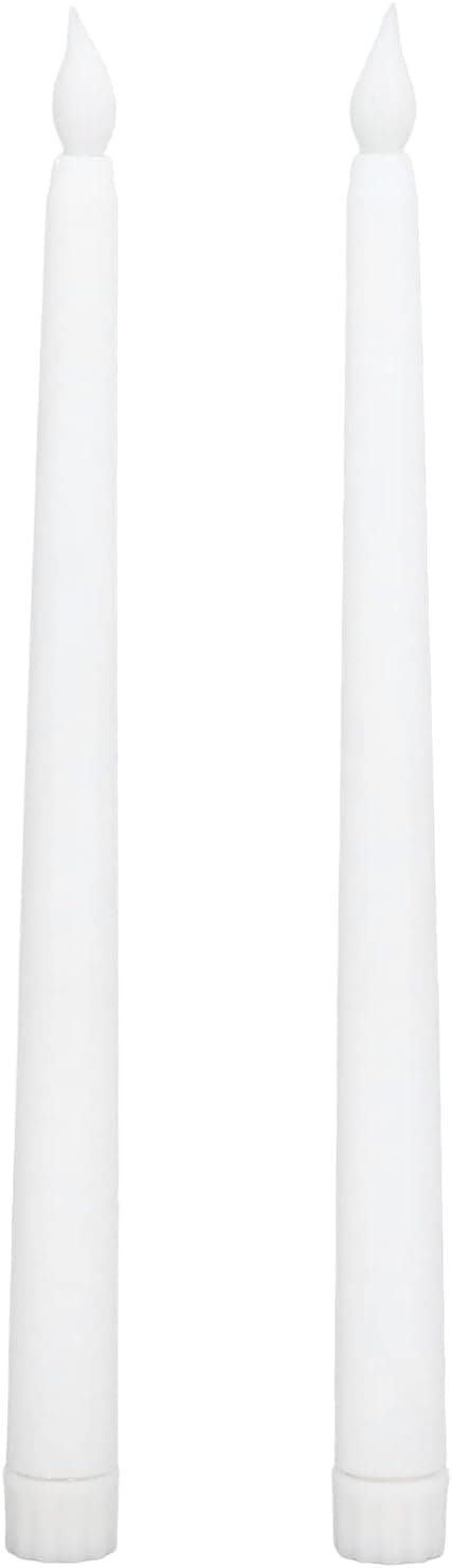2-pak flammefrit LED-lys (helt hvide), LED-kronelys, batteridrevne, LED-dekorationslys til fester, bryllupper
