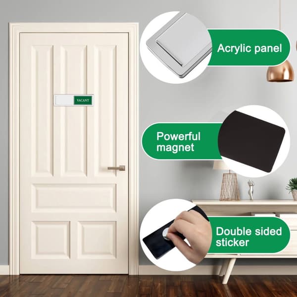 Magnetic Office Door Sign with Knocker, Compatible with Various Brands, 1 Piece