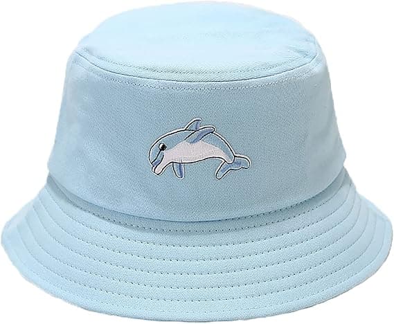 Dame Bucket Hat, velegnet til solbeskyttelse, 56-58 cm (22,0 \"-22,8 \") Blå Blue