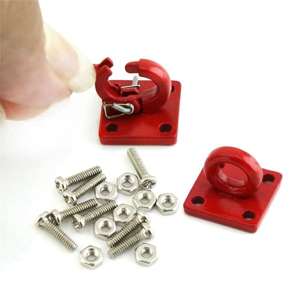 1/10 skala RC bilmodel metal redningsbælte tilbehør DIY reservedele, sort, 2 stk