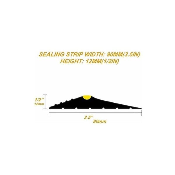 3m Universal Garage Door Threshold Seal, Weatherproof Rubber Replacement, Compatible with Most Brands
