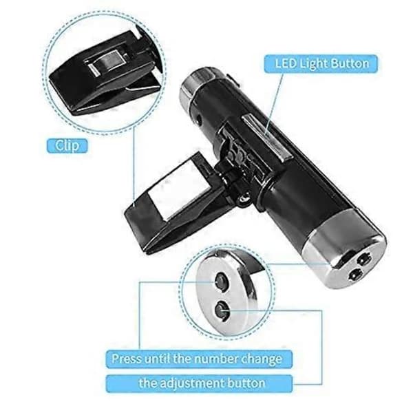 NA/Car Temperature Clock Clip-on Car Thermometer Auto Dashboard Digital Clocks Vehicle Temperature Gauge with Backlight