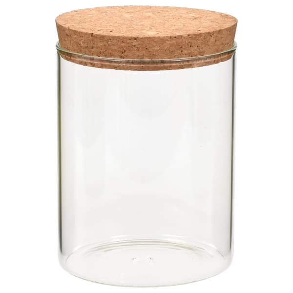vidaXL Glass Storage Jars with Cork Lids 6 pcs 650 ml Transparent transparent